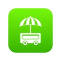 Outdoor stall icon green vector