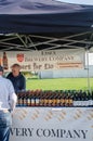 Outdoor stall selling Bottled English Craft Ale