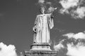 Monument to Dante Alighieri located in Dante Square, Naples, Italy