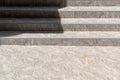 Outdoor steps with shade of sunshine with granite tile flooring beige color