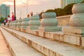 Outdoor stone bench