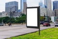 Outdoor street advertising banner billboard mockup Royalty Free Stock Photo