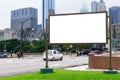 Outdoor street advertising banner billboard mockup Royalty Free Stock Photo