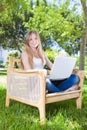 Outdoor studying Royalty Free Stock Photo