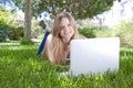 Outdoor studying Royalty Free Stock Photo