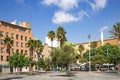 Outdoor summer cafes on the Barceloneta promenade