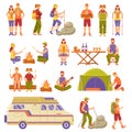 Outdoor Summer Travel Icons Set Royalty Free Stock Photo