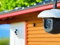 Security camera to protect against burglars and secure property, ai generated