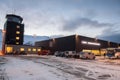 Outdoor of Svalbard Airport - Norway. Royalty Free Stock Photo