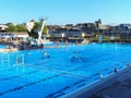 Outdoor swimming pool in the city