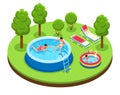 Outdoor Swimming Pool Composition