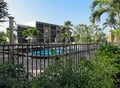 Outdoor swimming pool at resort in Florida Royalty Free Stock Photo