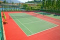 Outdoor tennis court