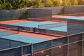 Outdoor tennis court with nobody in Malibu Royalty Free Stock Photo