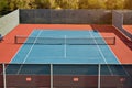 Outdoor tennis court with nobody in Malibu Royalty Free Stock Photo