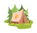 Outdoor tent vector illustration. Royalty Free Stock Photo