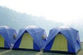 Outdoor tents camping in the beautiful mountain Royalty Free Stock Photo