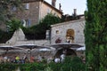 Outdoor terrace restaurant in the old town of Mougins France