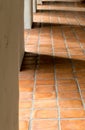 Outdoor terracotta flooring Royalty Free Stock Photo