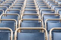 Outdoor theater seats closeup