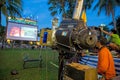 Outdoor theater in thailand, focus selective Royalty Free Stock Photo