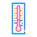 Outdoor thermometer color icon vector illustration color