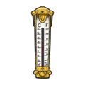 outdoor thermometer color sketch raster