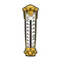 outdoor thermometer color sketch vector