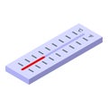 Outdoor thermometer icon isometric vector. Temperature weather