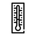 Outdoor thermometer line icon vector illustration black