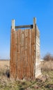 Outdoor toilet made from old wooden planks Royalty Free Stock Photo