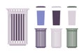 Outdoor trash bin set