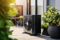 Outdoor unit of air source heat pump Royalty Free Stock Photo