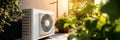 Outdoor unit of air source heat pump Royalty Free Stock Photo