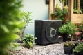 Outdoor unit of air source heat pump Royalty Free Stock Photo