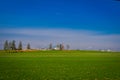 Outdoor view of Amish country farm barn field agriculture in Lancaster Royalty Free Stock Photo