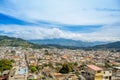 Outdoor view of beautiful panoramic view of the city of Otavalo in Ecuador