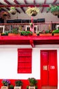 Outdoor view of beautiful restaurant in Pueblito Paisa in Nutibara Hill, reproduction of the traditional Colombian