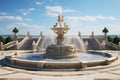 Outdoor View of Fountain with Stairs at Palace of Versailles in France AI Generative