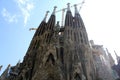 Outdoor view of `La Sagrada Familia`