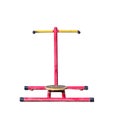 Outdoor waist sport equipment old machines with red and yellow color isolated on white background, clipping path