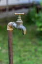 Outdoor water faucet, vintage, retro Royalty Free Stock Photo