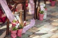 Outdoor wedding aisle at a destination wedding Royalty Free Stock Photo