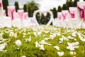 Outdoor wedding aisle at a destination wedding Royalty Free Stock Photo