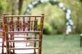 Outdoor wedding ceremony setup Royalty Free Stock Photo