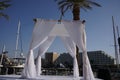 Outdoor wedding ceremony. Wedding chuppah