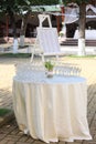 Outdoor wedding decoration