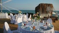 Outdoor Wedding Reception Setting Royalty Free Stock Photo