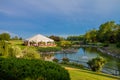 outdoor wedding reception Royalty Free Stock Photo