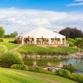 Outdoor wedding reception Royalty Free Stock Photo